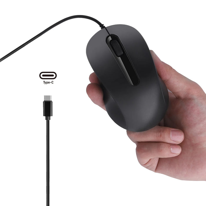 Ergonomic Silent Type C Wired Mouse
