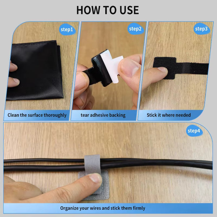 Reusable Cable Ties - Adjustable Cord Organizer Straps Macfixit Australia