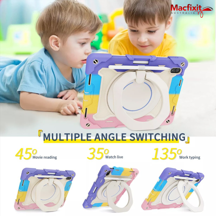 Armor Shockproof Handle Ring Rotation Case Cover for iPad 10th gen (2022) 10.9" iPad