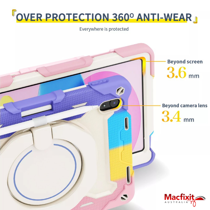 Armor Shockproof Handle Ring Rotation Case Cover for iPad 10th gen (2022) 10.9" iPad