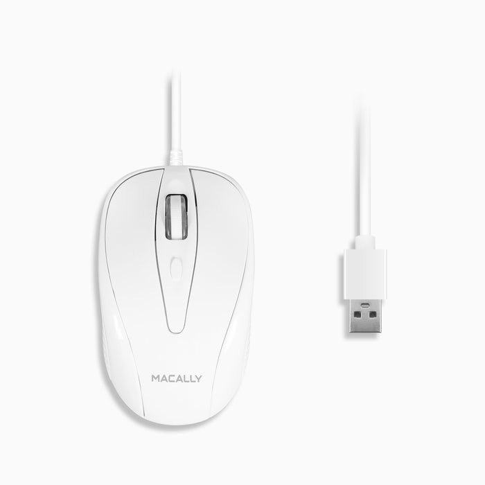 Macally TURBO Wired USB Mouse for Mac and PC
