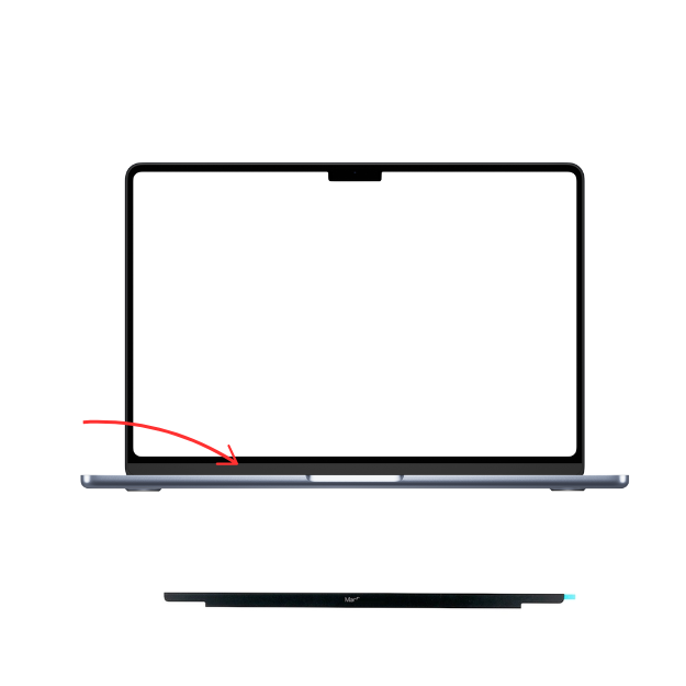 Display Bezel For MacBook Air 15" M2/M3 - A2941/A3114