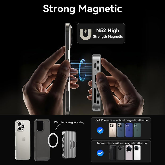 Acasis 10Gbps Magnetic Docking Station & SSD Enclosure for iPhone 15 and later models - Macfixit Australia