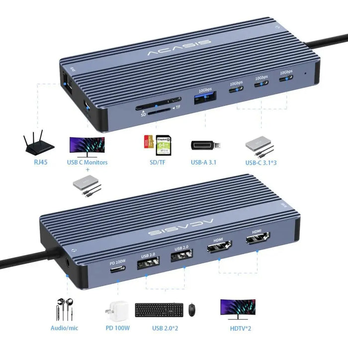 Acasis 14 Ports USB - C Docking Station - Macfixit Australia
