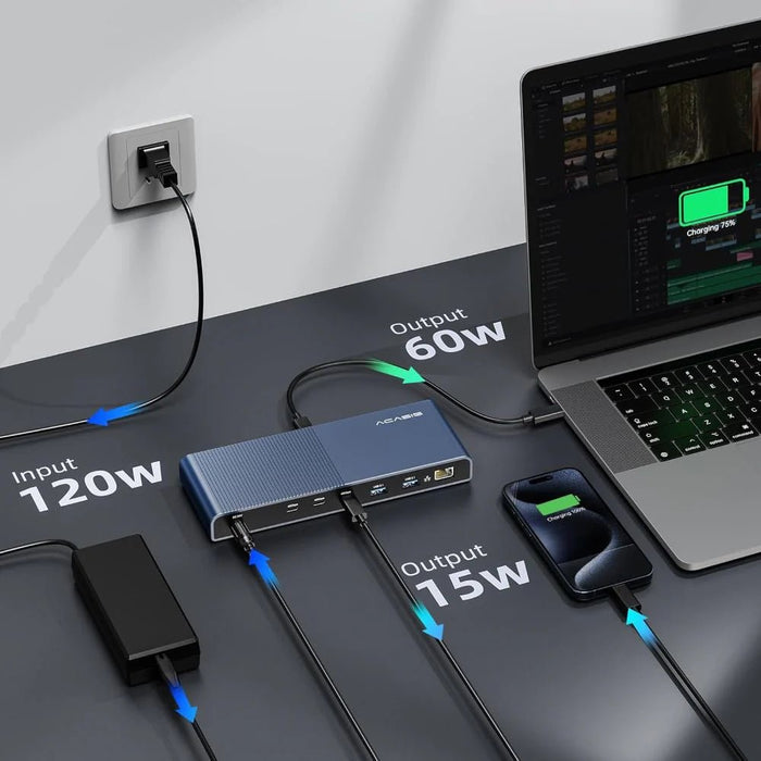 Acasis 16 - in - 1 USB4 40Gbps Dock Compatible with Thunderbolt 5 - Macfixit Australia