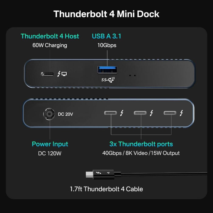 Acasis 5 - in - 1 Thunderbolt 4 Docking Station [Intel Certified] - Macfixit Australia