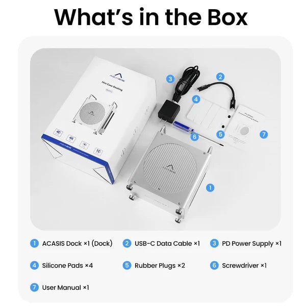 Acasis Mac mini M4 Workstation 8 - in - 1 Dual SSD 40Gbps Dock Hub - Macfixit Australia