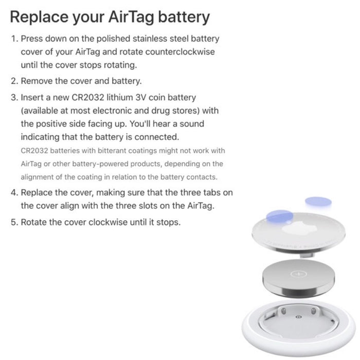 AirTag Replacement Battery - 4 Pack - Macfixit Australia