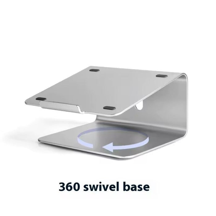 Aluminium Laptop Stand with 360° Rotation - Silver - Macfixit Australia