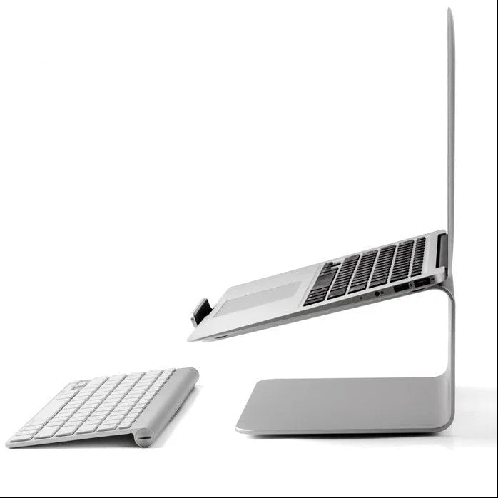 Aluminium Laptop Stand with 360° Rotation - Silver - Macfixit Australia