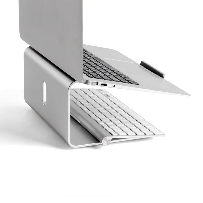 Aluminium Laptop Stand with 360° Rotation - Silver - Macfixit Australia