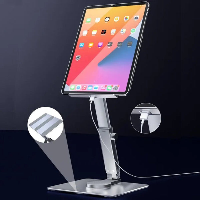 Aluminum Foldable Tablet Holder with 360° Rotation - Macfixit Australia