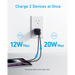 Anker 33W 2-Port Compact USB Wall Charger, Black - Macfixit Australia