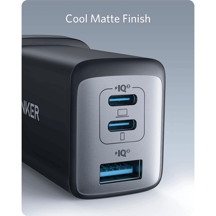 Anker 65W 3 - Port Wall Charger Black - Macfixit Australia