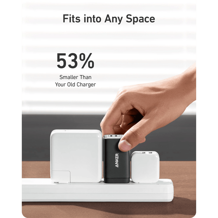 Anker 65W 3 - Port Wall Charger Black - Macfixit Australia