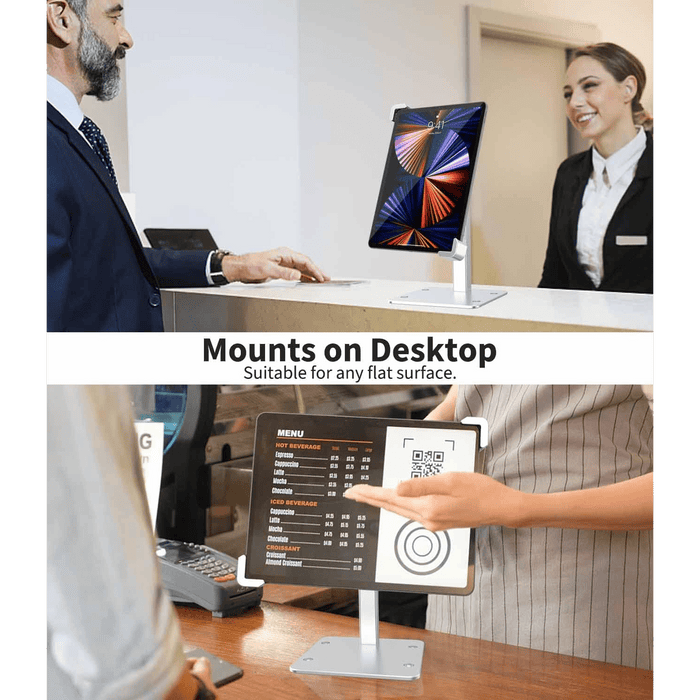 Anti - Theft Tablet Stand with Lock for 9–14” iPads & Tablets – Desk Mount - Macfixit Australia