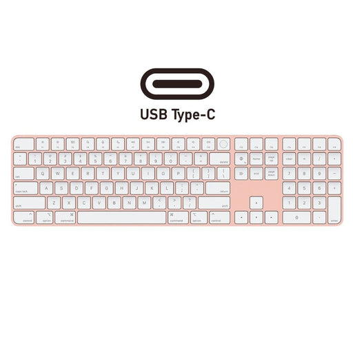 Apple Magic Keyboard with Numeric Keypad and Touch ID (USB - C) - Pink - Macfixit Australia