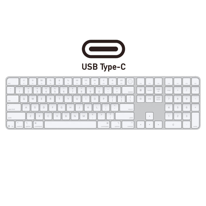 Apple Magic Keyboard with Numeric Keypad and Touch ID (USB - C) - Silver - Macfixit Australia