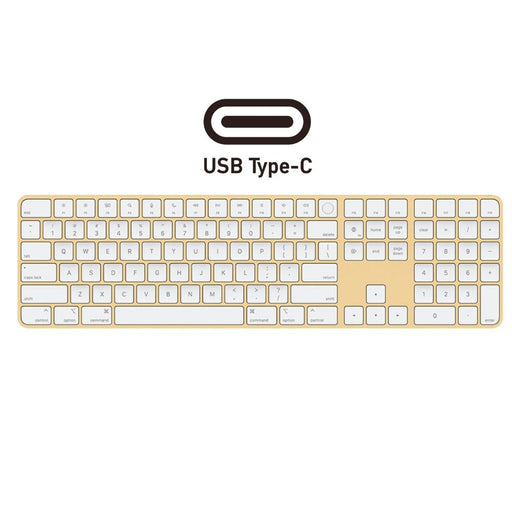 Apple Magic Keyboard with Numeric Keypad and Touch ID (USB - C) - Yellow - Macfixit Australia