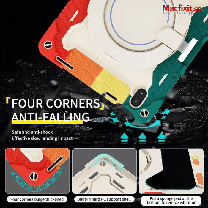 Armor Shockproof Handle Ring Rotation Case Cover for iPad 10th gen (2022) 10.9" iPad - Macfixit Australia
