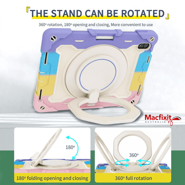 Armor Shockproof Handle Ring Rotation Case Cover for iPad 10th gen (2022) 10.9" iPad - Macfixit Australia