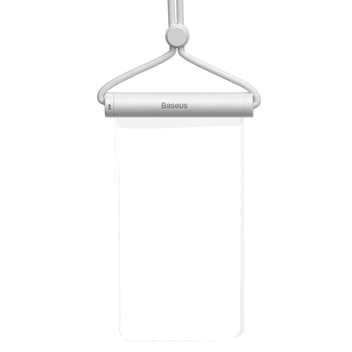 Baseus AquaGlide Waterproof Phone Pouch with Cylindrical Slide Lock - White - Macfixit Australia