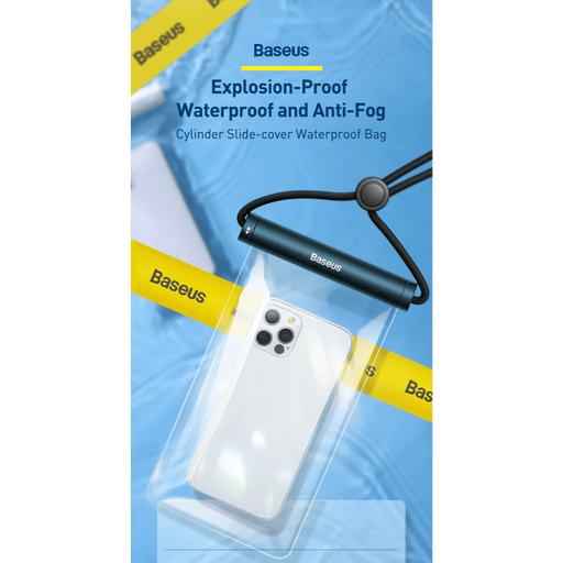 Baseus AquaGlide Waterproof Phone Pouch with Cylindrical Slide Lock - White - Macfixit Australia