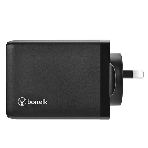 Bonelk 100W PD GaN Wall Charger, 2 x USB - C / 1 x USB - A - Black - Macfixit Australia