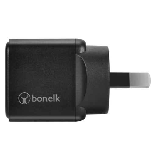 Bonelk 20W PD USB - C GaN Wall Charger + Easy Grip Cable - Black - Macfixit Australia