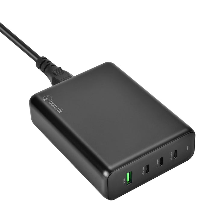 Bonelk 240W Multi - Port Desktop Charger, 3 x USB - C / 1 x USB - A (Black) - Macfixit Australia