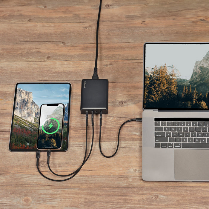 Bonelk 240W Multi - Port Desktop Charger, 3 x USB - C / 1 x USB - A (Black) - Macfixit Australia