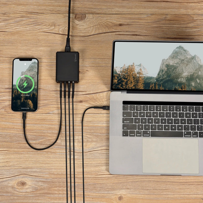 Bonelk Desktop Charger, 2 x USB - C / 2 x USB - A, 65W (Black) - Macfixit Australia