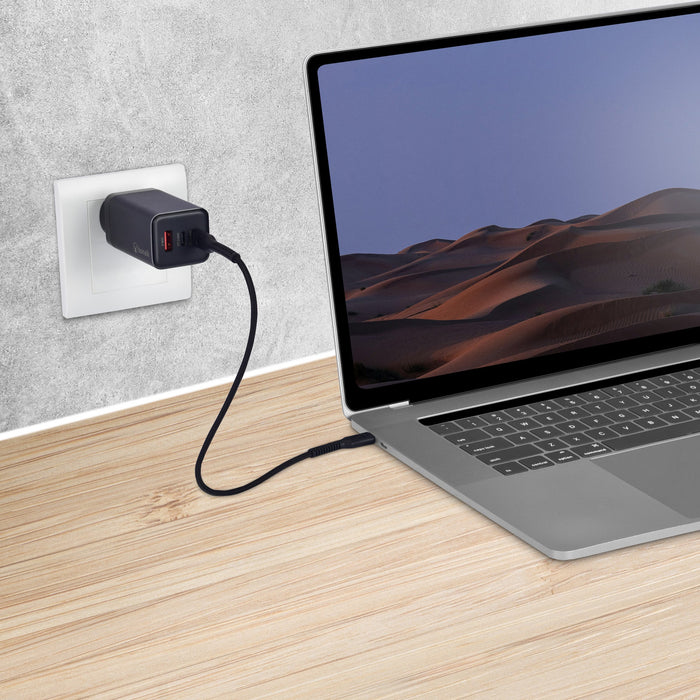 Bonelk Eco Series 65W PD Wall Charger, 3 x USB - C - Black - Macfixit Australia