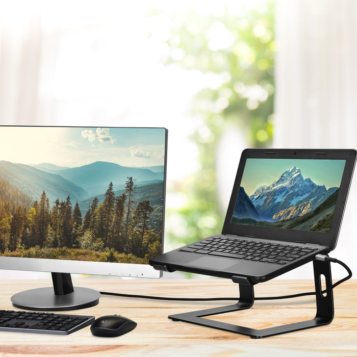 Bonelk Elevate Stance Aluminium Riser Laptop Stand (Black) - Macfixit Australia