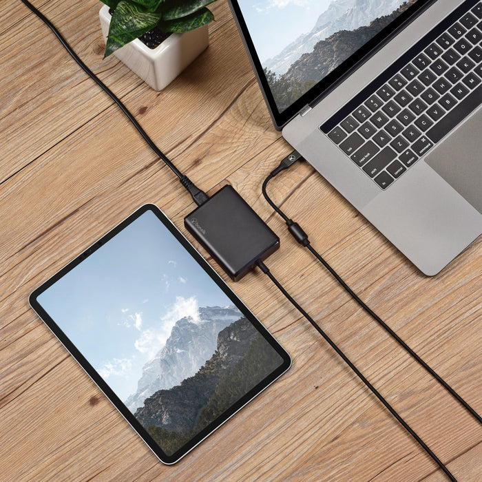 Bonelk GaN Desktop Charger, USB - C LL Cable, PD 3.0 100W - Black - Macfixit Australia