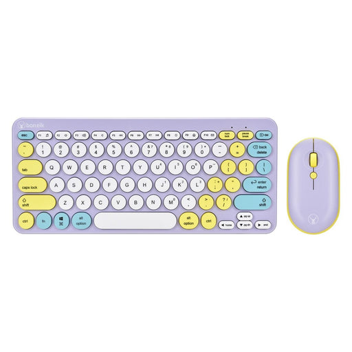 Bonelk KM - 383 Wireless Keyboard And Mouse Combo (Lilac) - Macfixit Australia