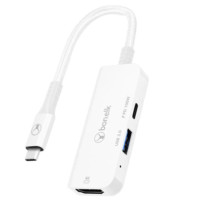 Bonelk Long - Life 3in1 Multiport Hub (White) - Macfixit Australia