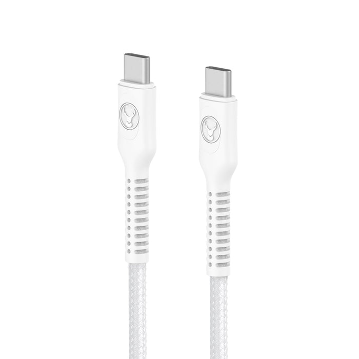 Bonelk Long - Life Easy Grip USB - C To USB - C Cable, 100W 1.2m (White) - Macfixit Australia