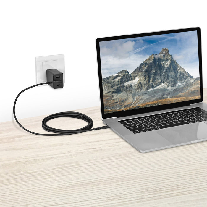 Bonelk Long - Life Easy Grip USB - C to USB - C Right Angle Cable, 100W 3 m (Black) - Macfixit Australia