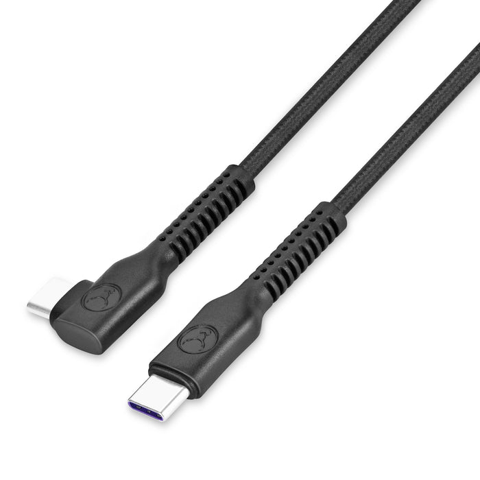 Bonelk Long - Life Easy Grip USB - C to USB - C Right Angle Cable, 100W 3 m (Black) - Macfixit Australia