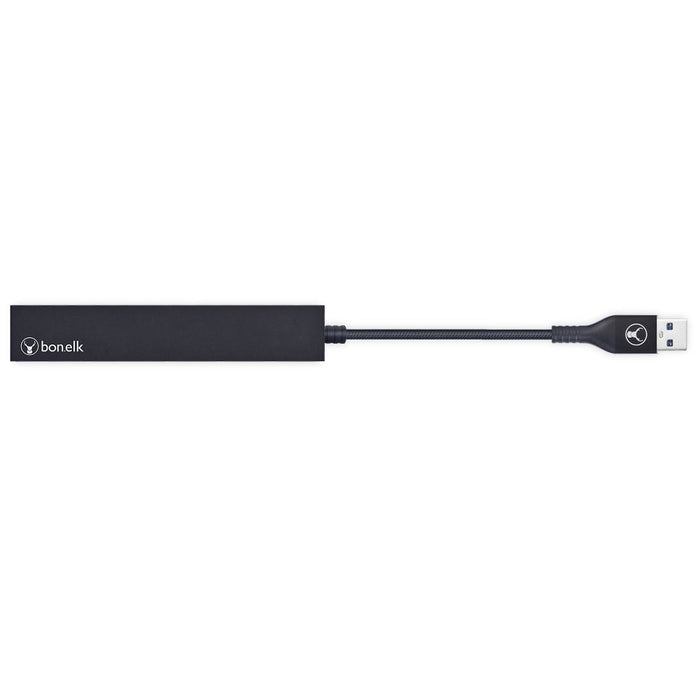Bonelk Long - Life USB - A to 4 Port USB 3.0 Slim Hub (Black) - Macfixit Australia