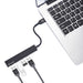 Bonelk Long - Life USB - A to 4 Port USB 3.0 Slim Hub (Black) - Macfixit Australia