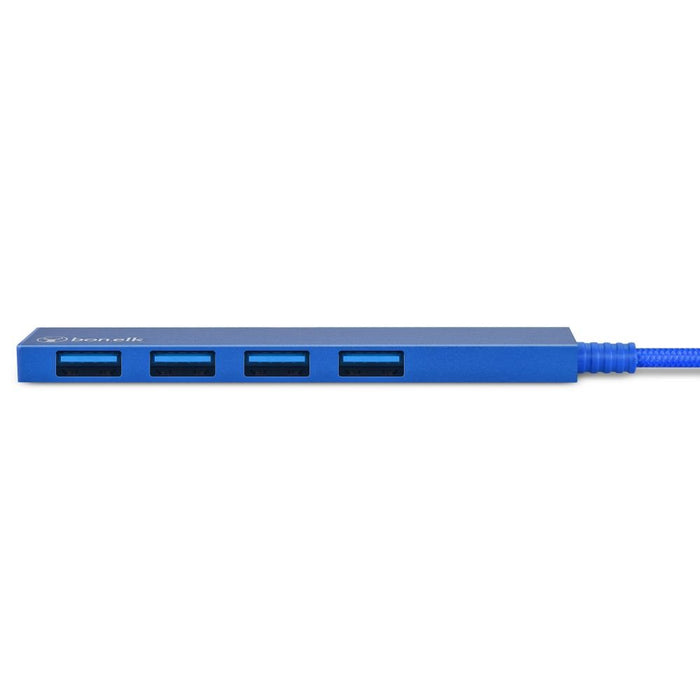 Bonelk Long - Life USB - A to 4 Port USB 3.0 Slim Hub (Blue) - Macfixit Australia