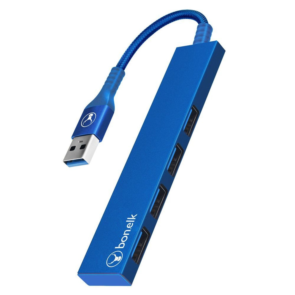 Bonelk Long-Life USB-A to 4 Port USB 3.0 Slim Hub (Blue) - Macfixit ...