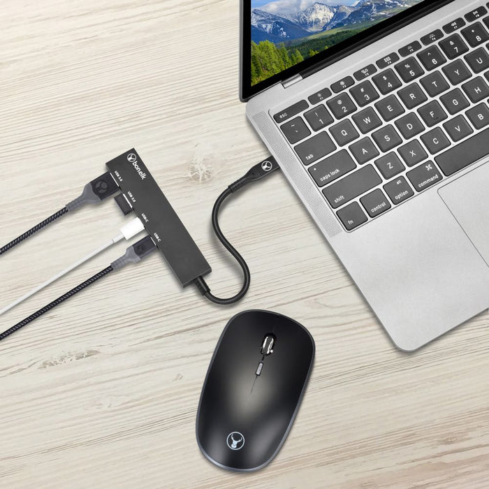 Bonelk Long - Life USB - C 4 In 1 Multiport Slim Hub (Black) - Macfixit Australia