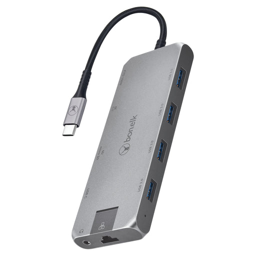Bonelk Long - Life USB - C To 11 - In - 1 Multiport Hub - Space Grey - Macfixit Australia