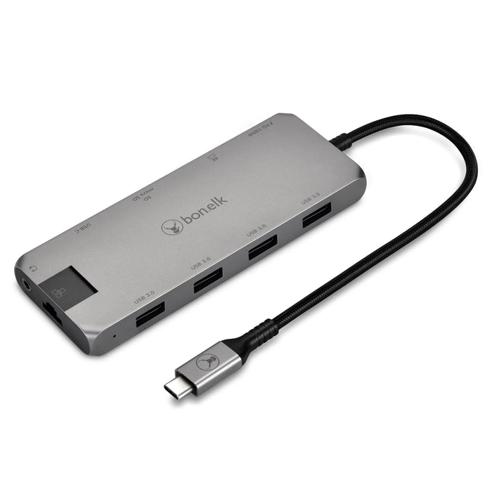 Bonelk Long - Life USB - C To 11 - In - 1 Multiport Hub - Space Grey - Macfixit Australia