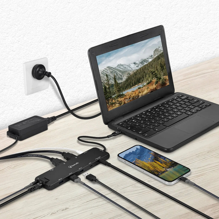 Bonelk Long - Life USB - C To 12 - In - 1 Multiport Powered Hub - Black - Macfixit Australia