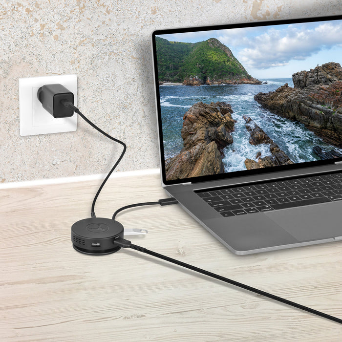 Bonelk Long - Life USB - C to 6in1 Multiport Hub - Black (Round) - Macfixit Australia