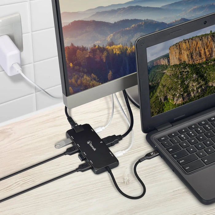 Bonelk Long - Life USB - C To 8 - In - 1 Multiport Hub (Black) - Macfixit Australia